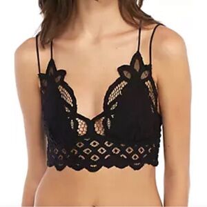 Free People Black Lace Bralette